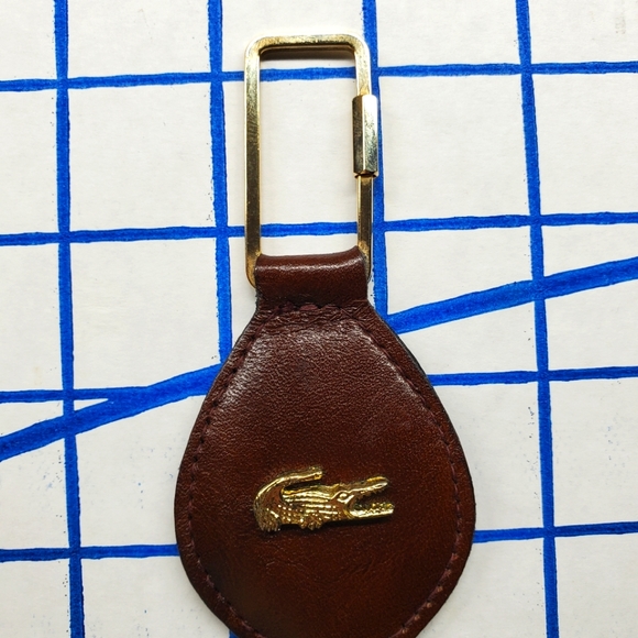 Lacoste Izod Leather Keyring Keychain - Picture 1 of 6